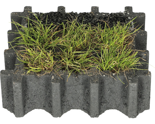 Grijswandelement met beplanting