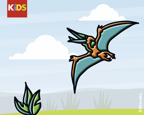 Illustratie van een Pteranodon voor kinderen