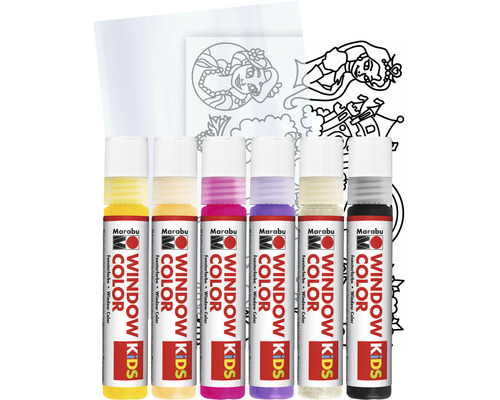 Raamverfset met schildersjablonen