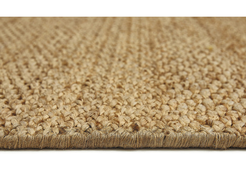 Close-up van een vloerkleed van natuurlijke vezels