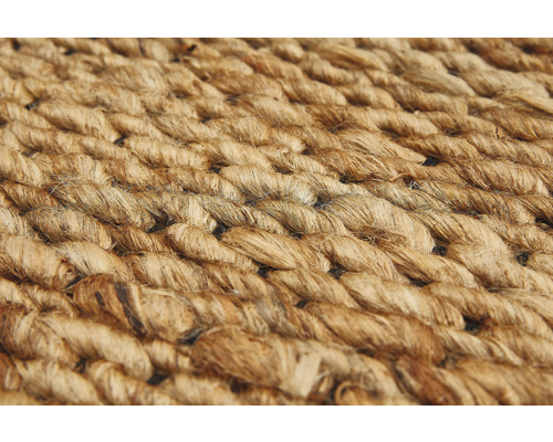 Close-up van een tapijt van natuurlijke vezels