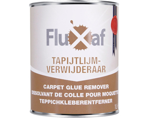 Fluxaf tapijtlijmverwijderaar in een blik van één liter