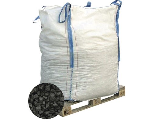 EXCLUTON Split Basalt antraciet 16-25 mm, Bigbag 1000 kg Big Bag met siergrind op pallet