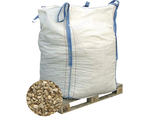 EXCLUTON Grind Castle beige/grijs 5-15 mm, Bigbag 1000 kg Grote zak met siergrind op een pallet
