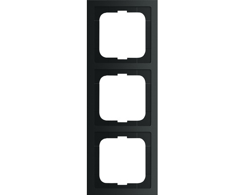 BUSCH-JAEGER Future Linear Afdekraam 3-voudig zwart mat 1723-885K Zwart stopcontactelement met drie uitsparingen