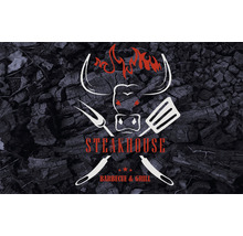 Steakhouse Barbecue en Grill logo voor houtskool