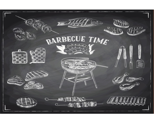 LILENO HOME Barbecuemat Barbecue Time krijt 75x120 cm