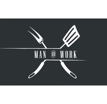 Man at Work Logo met barbecuevork en spatel