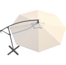 SOLUNA Zweefparasol Lyon ecru Ø 300 cm, hoogte 257 cm