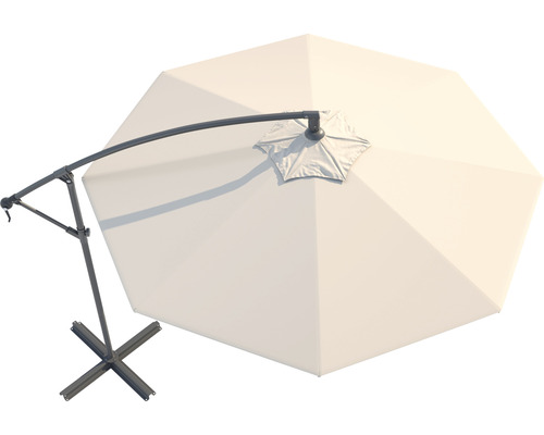 Vrijhangende parasol met kruisvoet voor de tuin