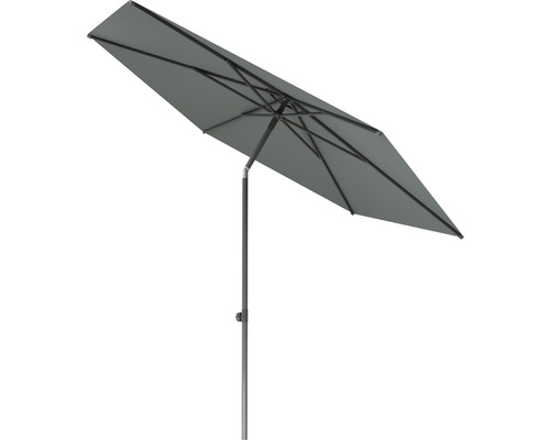 Rechthoekige parasol met middenstok voor de tuin