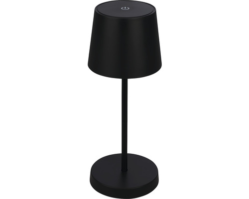 BRILONER Draadloze oplaadbare LED tafellamp Piha Ø 10 cm warmwit zwart
