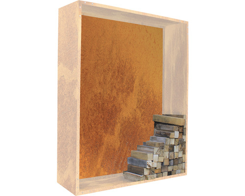 Decoratief wandpaneel met houtstapelmotief