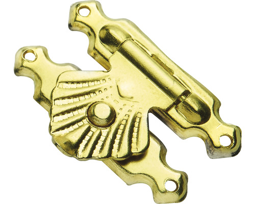 HETTICH Koffersluiting, vermessingd 18 x 25 mm, 10 stuks Goudkleurige kistgrendel van metaal