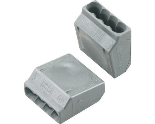 Twee grijze kroonstenen voor elektrische verbindingen