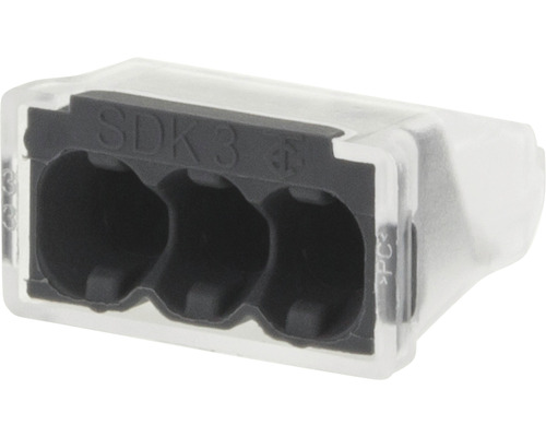 Q-LINK Lasklem 3-polig 1,0-2,5 mm², 10 stuks Drievoudige steekklem