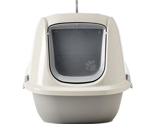 Gesloten kattenbak met klep en handvat