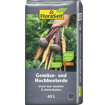 Zak groente- en verhoogde tuinaarde, 40 liter, met wortelen en bieten