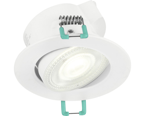 Inbouwspot in wit met licht