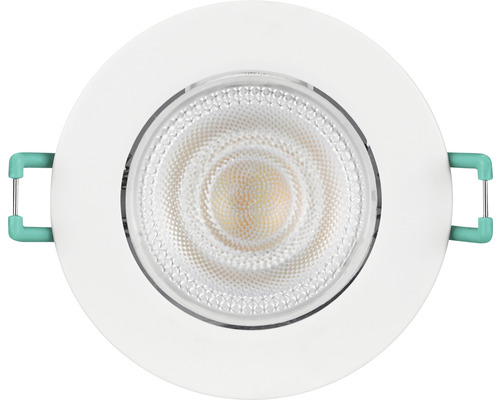 Inbouwspot met ronde vorm en bevestigingsklemmen