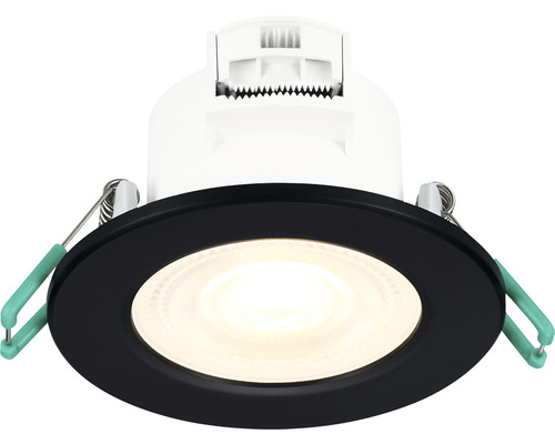 Plafondinbouwspot met zwarte rand