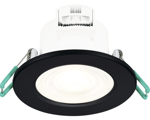 Plafondinbouwspot met zwarte rand