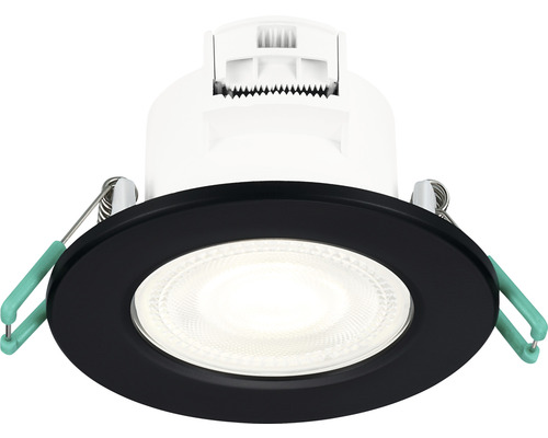 Plafondinbouwspot met zwarte rand