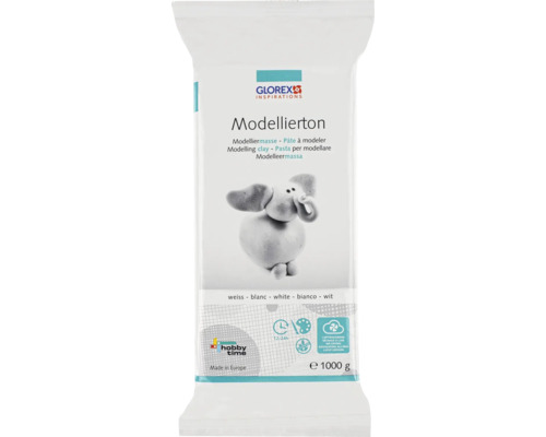 GLOREX Boetseerklei zelfhardend 1 kg wit