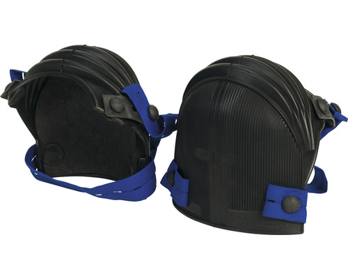 Knieschoner met ribbels en blauwe banden