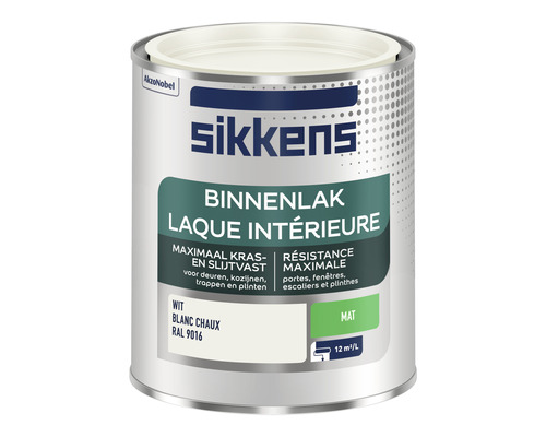 SIKKENS Binnenlak mat wit (RAL 9016) 750 ml Sikkens binnenlak verf wit RAL 9016