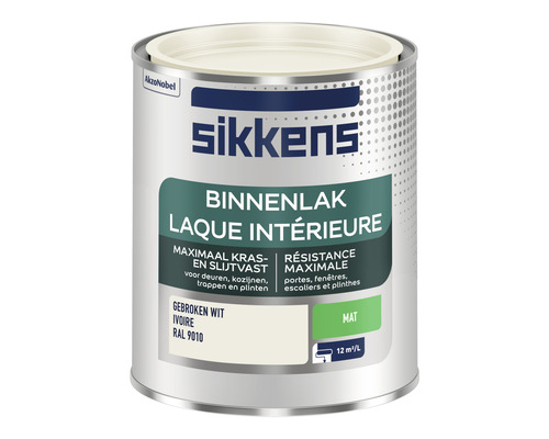 SIKKENS Binnenlak mat gebroken wit (RAL 9010) 750 ml Sikkens binnenlak blik