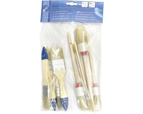 Penselenset met tien stuks in verpakking