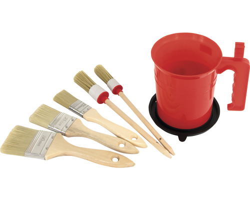 Verfkwastset met verfcontainer