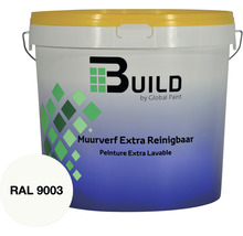 BUILD Muurverf extra reinigbaar mat RAL 9003 5 l