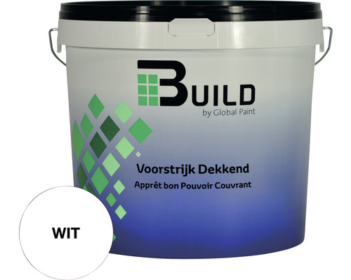 BUILD Voorstrijk dekkend wit 10 l Emmer met dekkende voorstrijk
