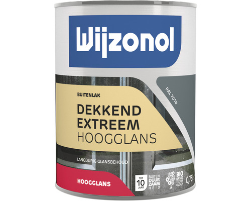 WIJZONOL Dekkend extreem hoogglanslak RAL 7016 750 ml Wijzonol buitenlak blik