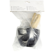 Gips set, bestaande uit een gipsbeker en een plamuurmes