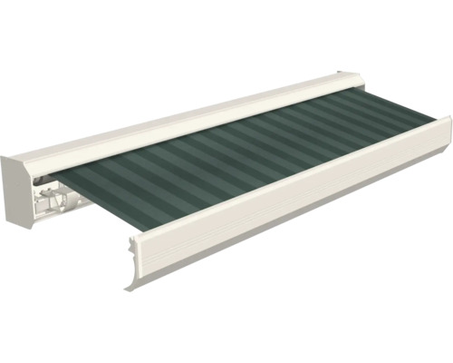 SOLUNA Zonnescherm Solide Comfort 400x300 cm met motor rechts, dessin 388 Zonnescherm met streepmotief
