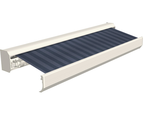 SOLUNA Zonnescherm Solide Luxe 450x300 cm met smart motor rechts, dessin 390 Zonnescherm met gestreepte stof