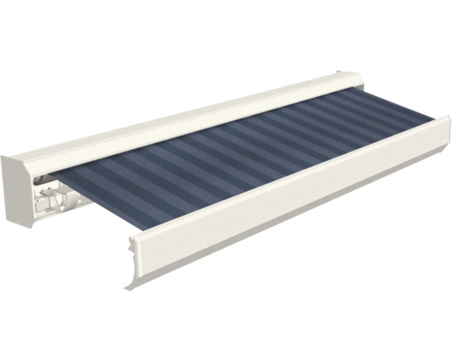 SOLUNA Zonnescherm Solide Comfort 600x300 cm met motor rechts, dessin 390 Zonnescherm met streepjesmotief