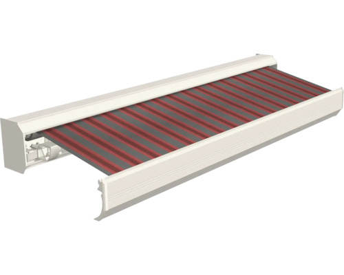 SOLUNA Zonnescherm Solide Comfort 500x300 cm met motor link, dessin 265 Zonnescherm met streepmotief