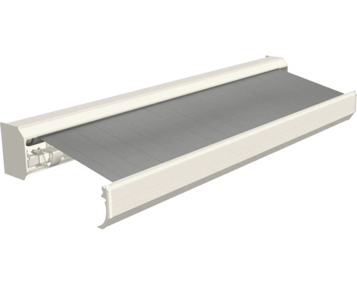 SOLUNA Zonnescherm Solide Luxe 600x300 cm met smart motor links, dessin 292 Zonnescherm met grijze stof