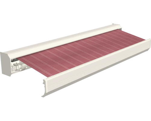 SOLUNA Zonnescherm Solide Luxe 600x300 cm met smart motor links, dessin 287 Knikarmscherm met gestreepte luifelstof