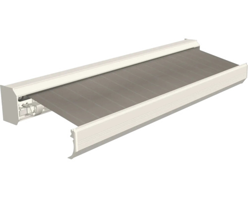 SOLUNA Zonnescherm Solide Comfort 600x300 cm met motor link, dessin 293 Uitgeschoven zonnescherm voor zonwering