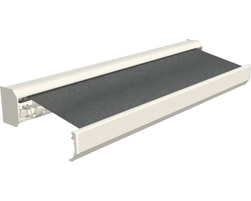 SOLUNA Zonnescherm Solide Comfort 550x300 cm met motor link, dessin 139 Uitgeschoven knikarmscherm