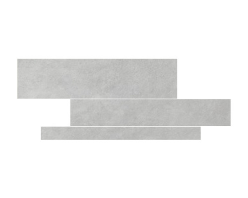 Wand- en Vloertegel Bologna grey matenmix gerectificeerd Drie grijze wandtegels van aardewerk in verschillende groottes