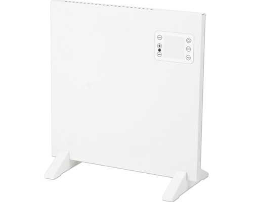 Witte elektrische radiator met bedieningselementen