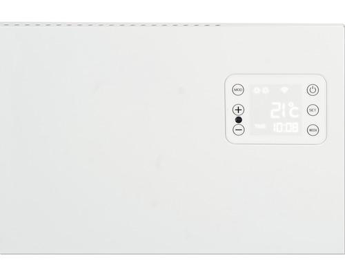 Witte radiatorknop met digitaal display