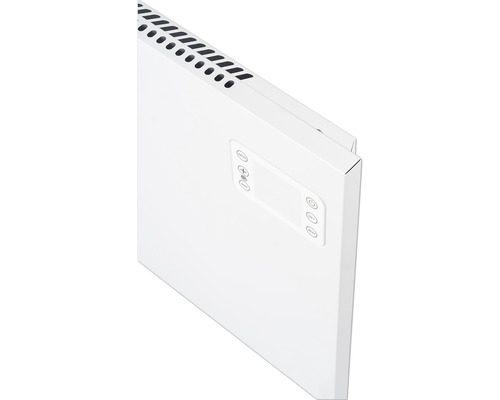 Witte radiator met digitale bediening voor binnenshuis