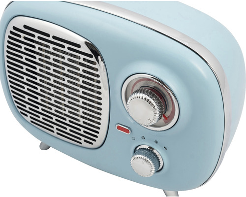 Blauwe kachel in retrodesign met draaiknoppen